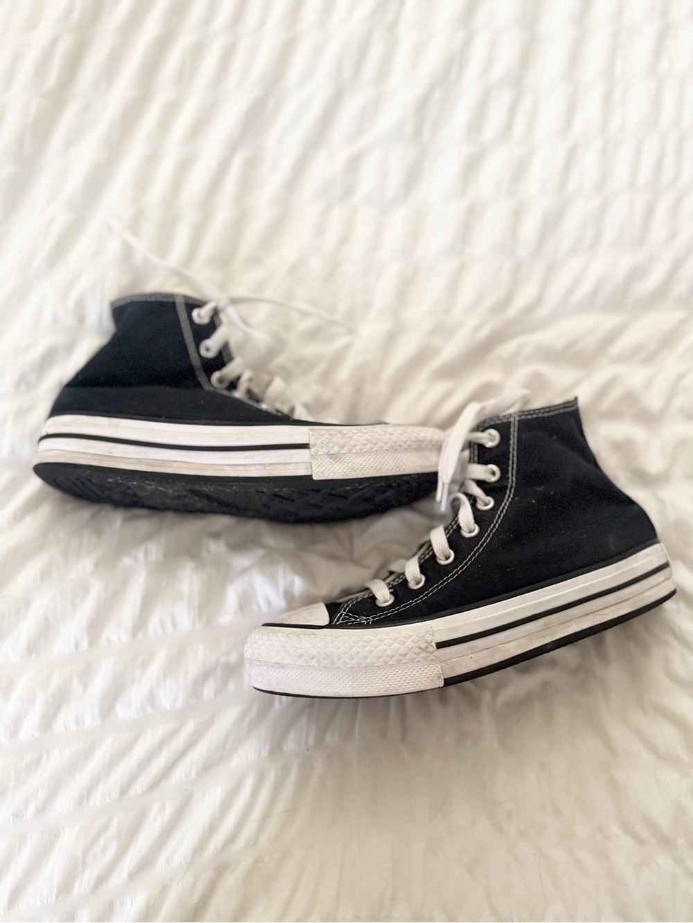 5 for $25! Kids Black High-Top Canvas Sneakers - Classic Lace-Up